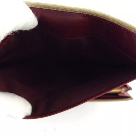 miu miu wallet logo beige Bordeaux leather Authentic used - Picture 6 of 9